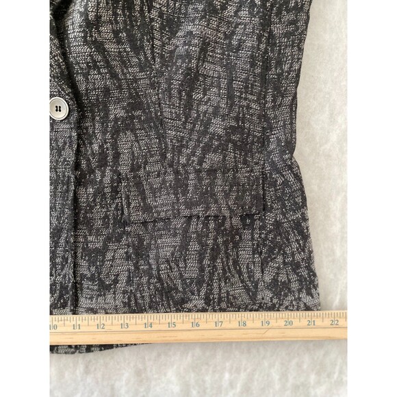 Coldwater Creek Gray Abastract Print Blazer One Button Size 12 - Picture 5 of 11